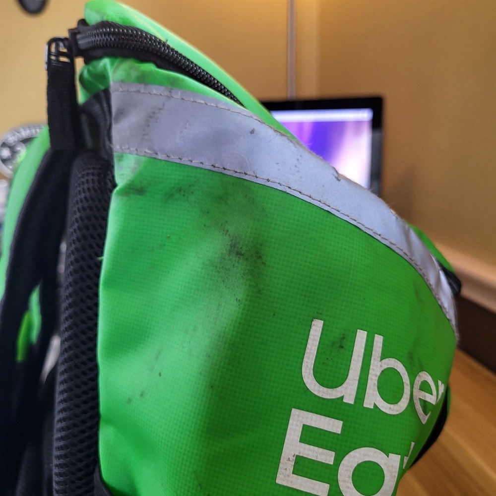 Uber Eats XL Insulated Food Delivery Backpack Bag w/ Cover Large Thermal Bag - Picture 10 of 16
